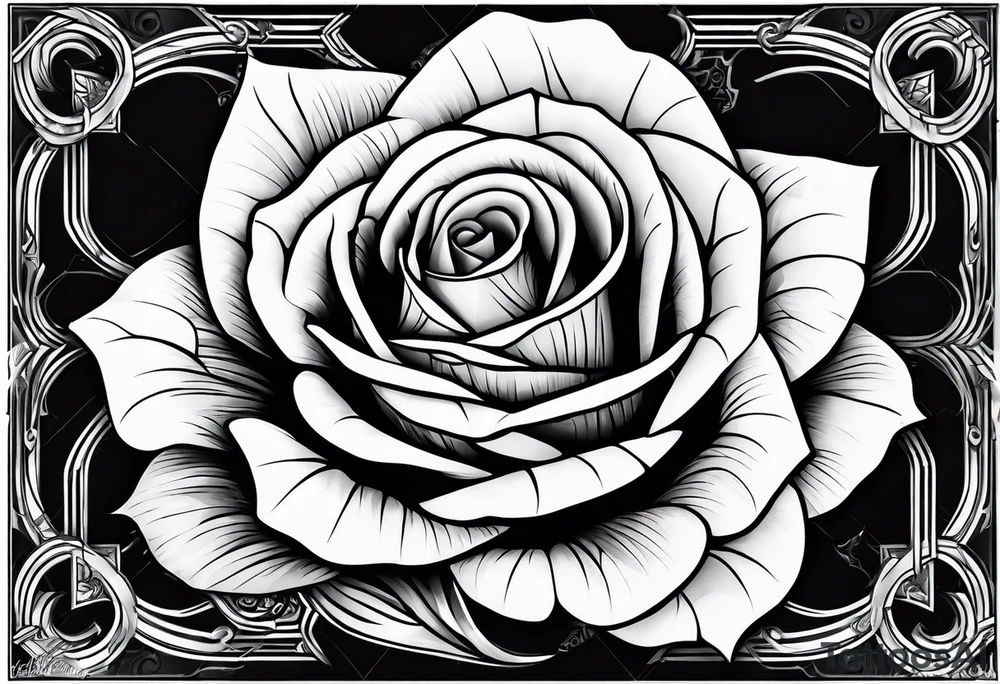 A rose with the name leticia tattoo idea