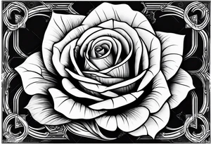 A rose with the name leticia tattoo idea