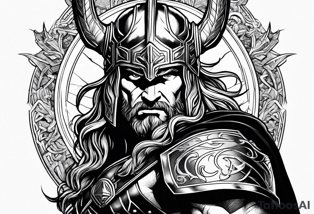 Thor im Kampf tattoo idea