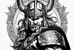 Thor im Kampf tattoo idea