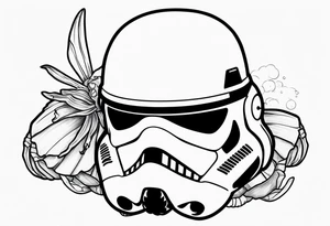 storm trooper helmet and a hermit crab tattoo idea