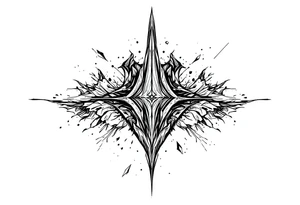thick arrow look down tattoo idea