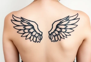 gothic wings tattoo idea
