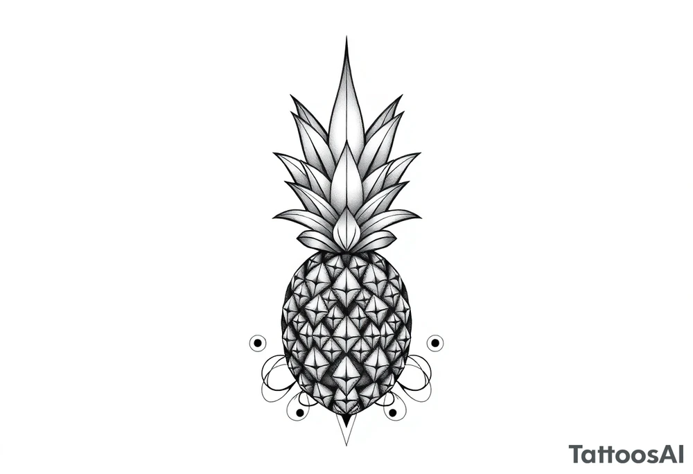 Majestic ,crown pineapple top ,vagina and anus tattoo idea