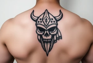 realistic viking helmet with a lot of detail tattoo idea