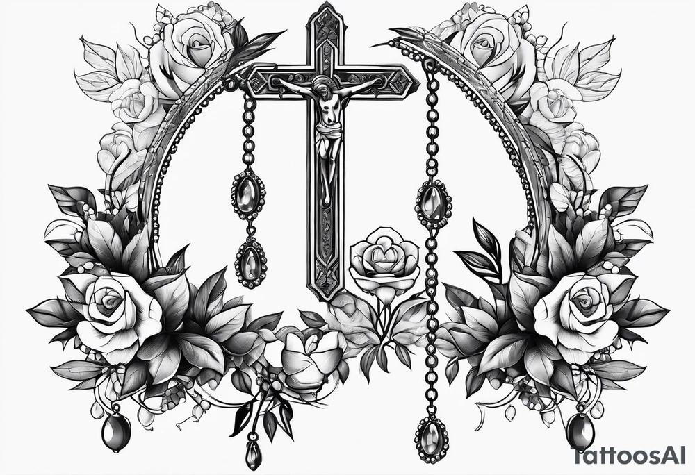 rosary tattoo idea
