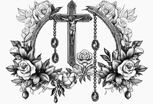 rosary tattoo idea