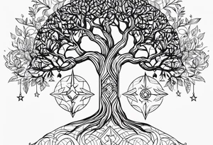 Tree of life Sagittarius tattoo idea