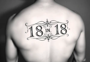 18-18 in roman numerals on the ribs tattoo idea