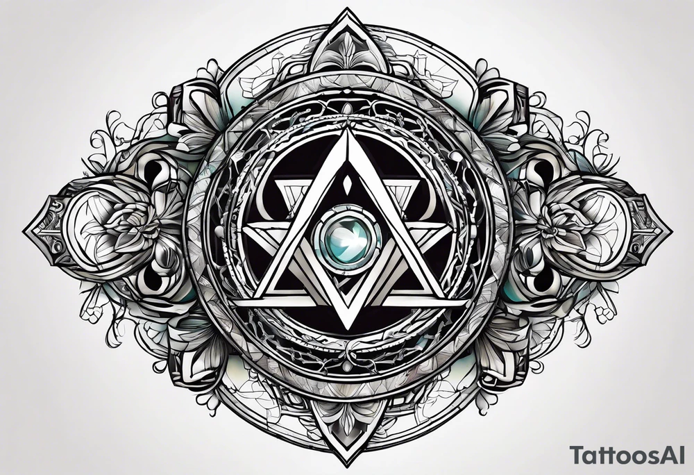 free masonry symbol , rectangle tattoo idea