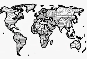 travel, world map, leg tattoo tattoo idea