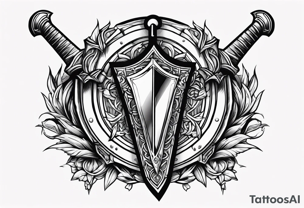 Templar sword 
and shield tattoo idea