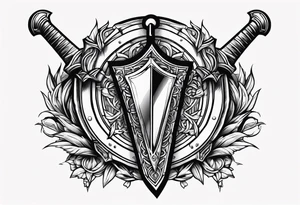 Templar sword 
and shield tattoo idea