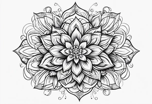 abstract flower tattoo idea