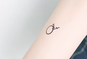A delicate semicolon symbol intertwined with a vine, symbolizing growth, resilience, and new beginnings tattoo idea