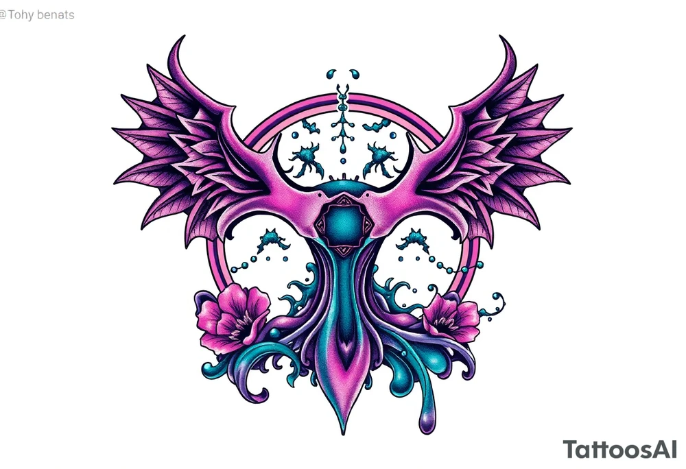 Contagion sign with toxic spill tattoo idea