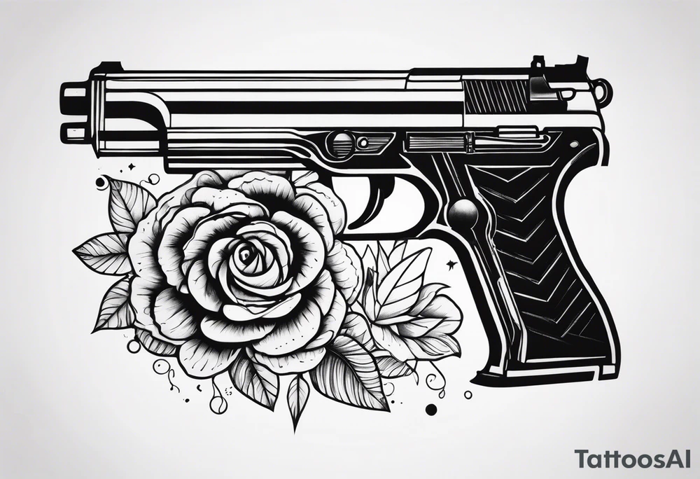 pistol tattoo idea