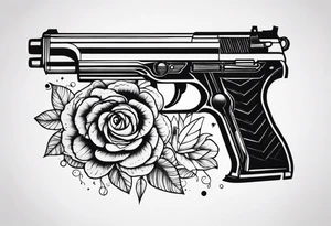 pistol tattoo idea