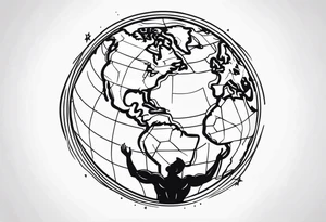 Atlas holding up earth tattoo idea