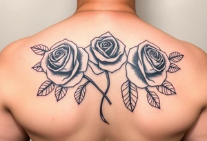 Memorial for grandma who loved roses and gambling tattoo idea
