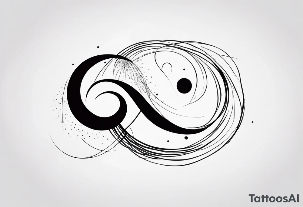 infinity symbol mixed with ying yang symbol tattoo idea