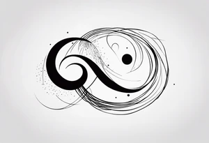 infinity symbol mixed with ying yang symbol tattoo idea