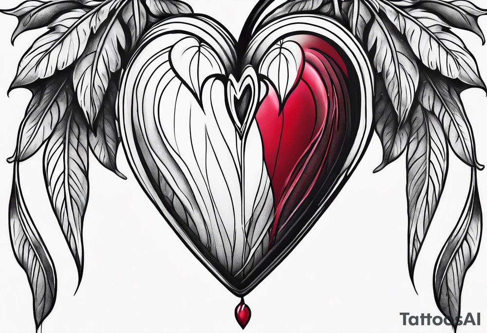 Bleeding heart tattoo idea