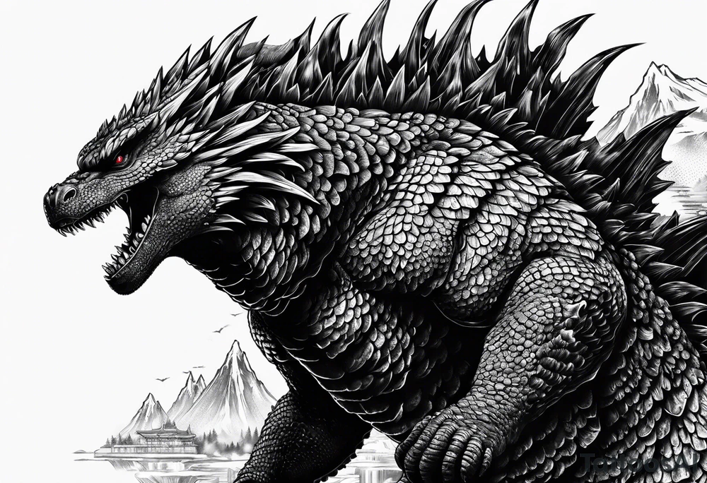 Godzilla tattoo idea
