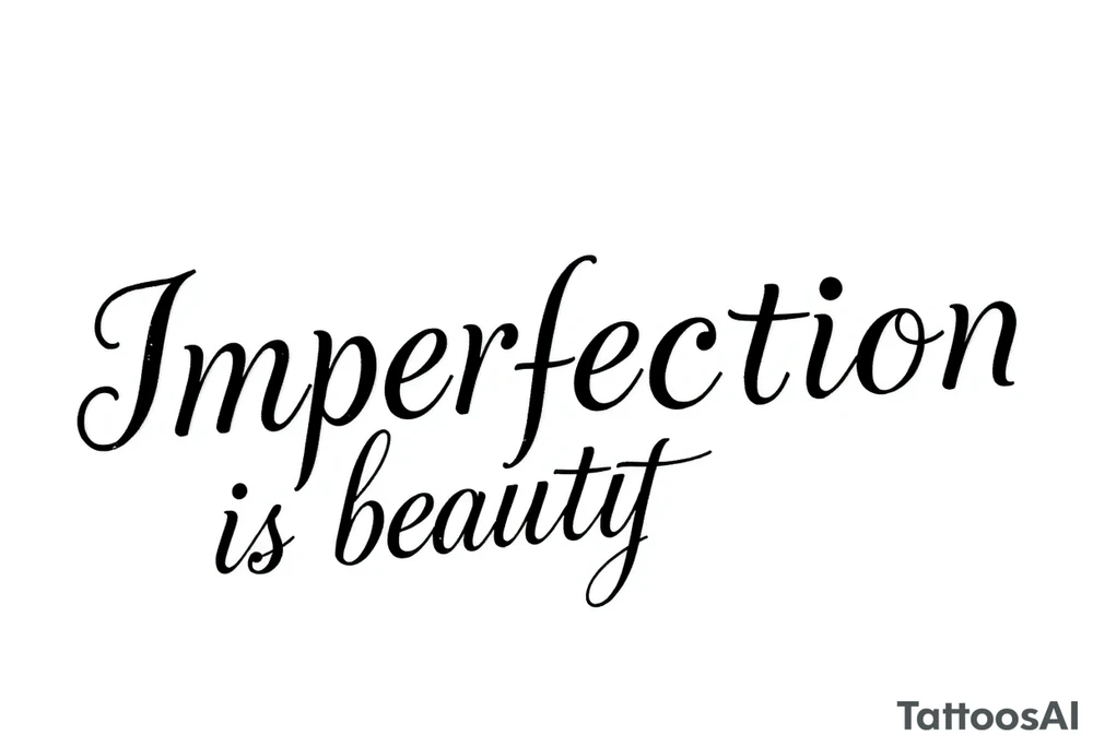 Imperfection is beauty tattoo idea