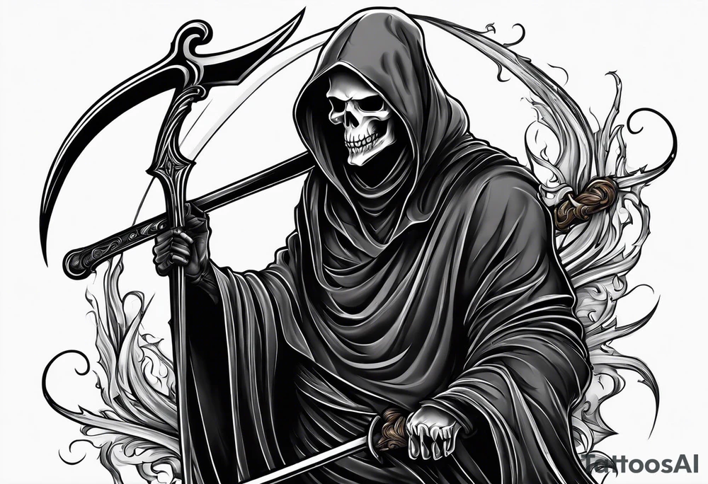 GRIM REAPER
WITH SMOKE
WITH SCYTH tattoo idea
