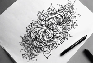 extreme twisted detangled tissue arm tattoo idea