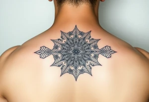 intricate mandala with sacred geometry and cosmic elements tattoo idea