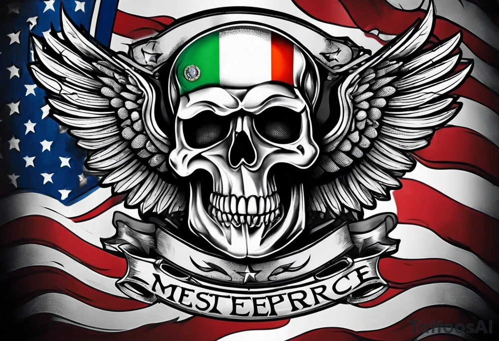 Irish and American flag tattoo idea
