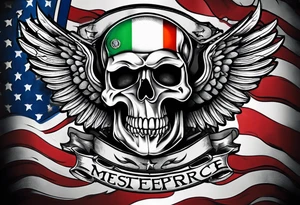 Irish and American flag tattoo idea