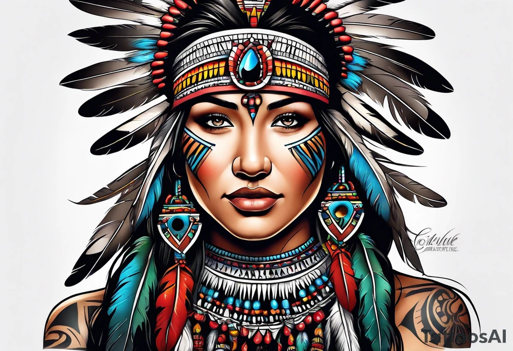 Cherokee Indian tattoo idea