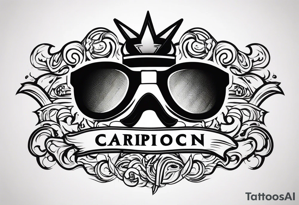 capricorn sunglasses Officer tattoo idea