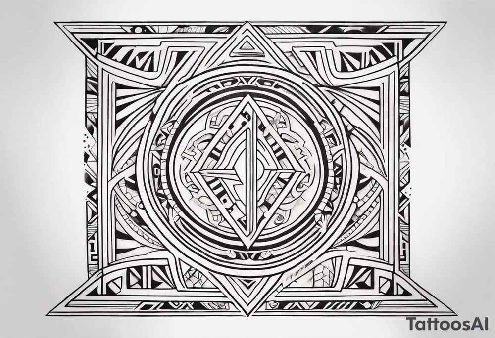 Polynesian geometric neck  tattoo tattoo idea