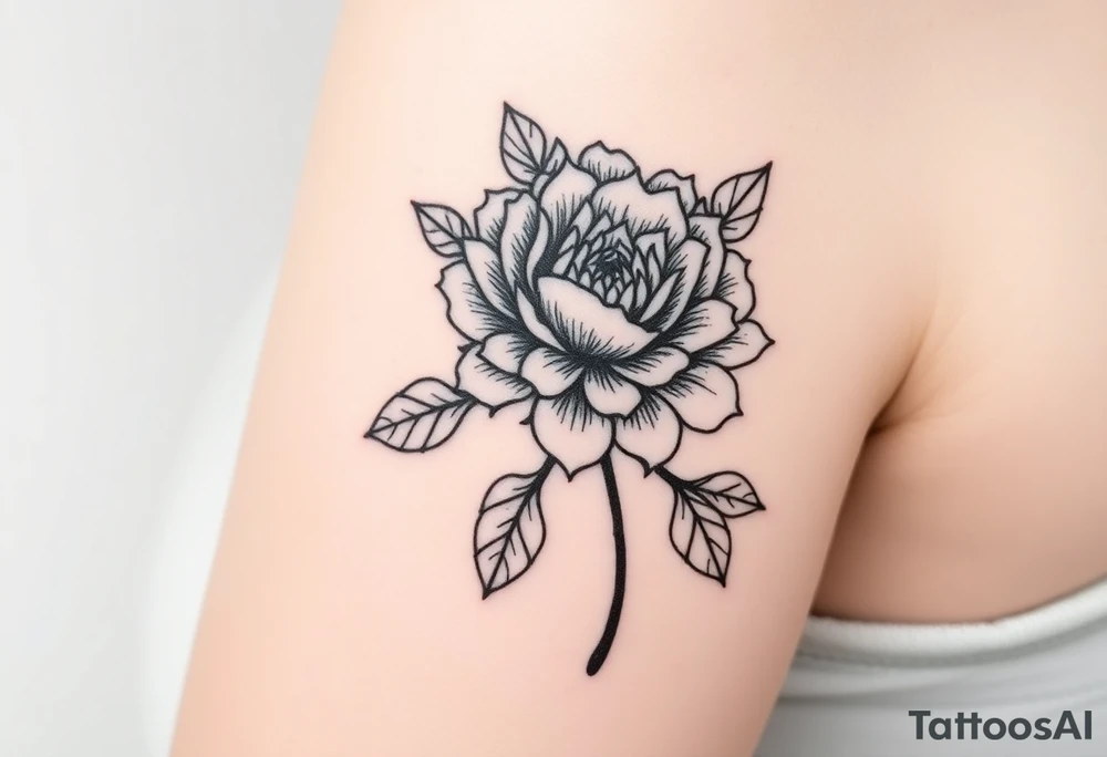 rose and chrysanthemum tattoo idea