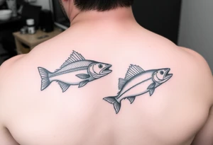 Father daughter matching fishing tattoos tattoo idea