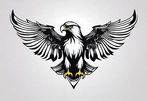 Very small tattoo of eagle and sun tattoo idea