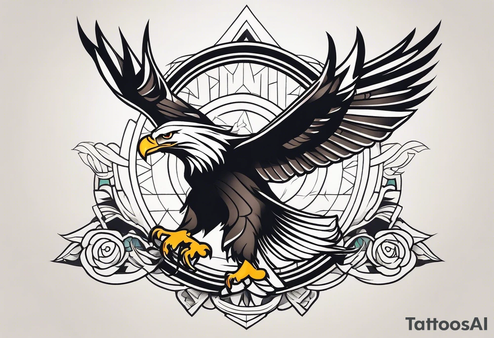 traditional eagle tattoo idea