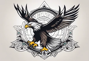 traditional eagle tattoo idea
