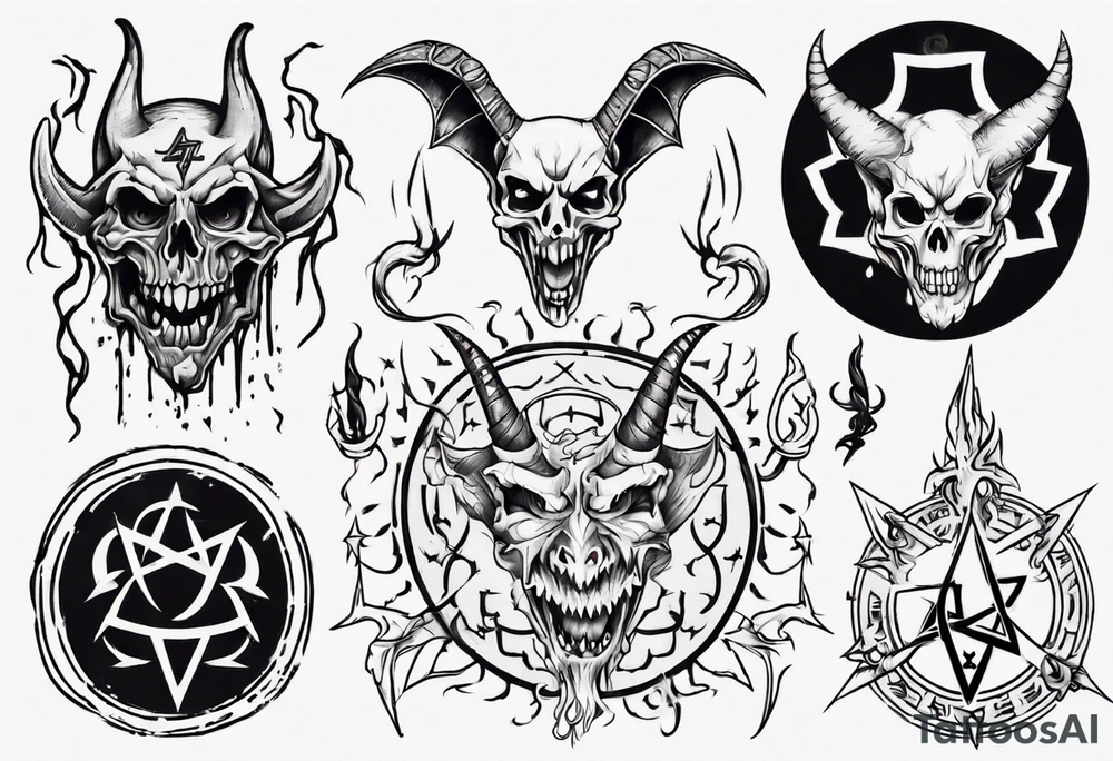 Satanic tattoo idea