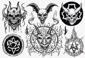 Satanic tattoo idea