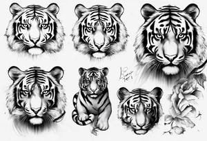 i want my last name ‘DEZIUS’ with a tiger 
i would like my last name to be the main image on my forearm tattoo idea