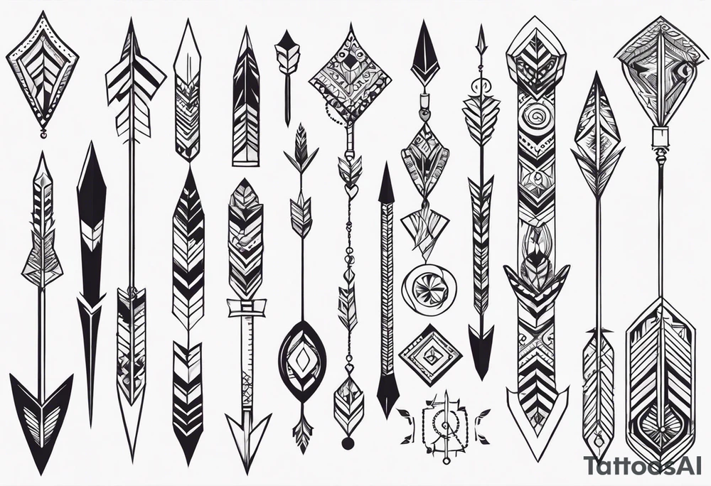 Vintage Arrow: Ornate designs with retro elements tattoo idea