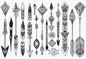 Vintage Arrow: Ornate designs with retro elements tattoo idea