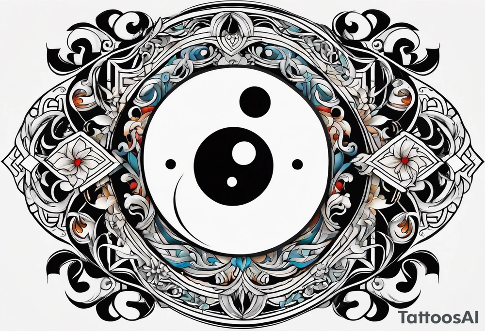 ying yang tattoo idea