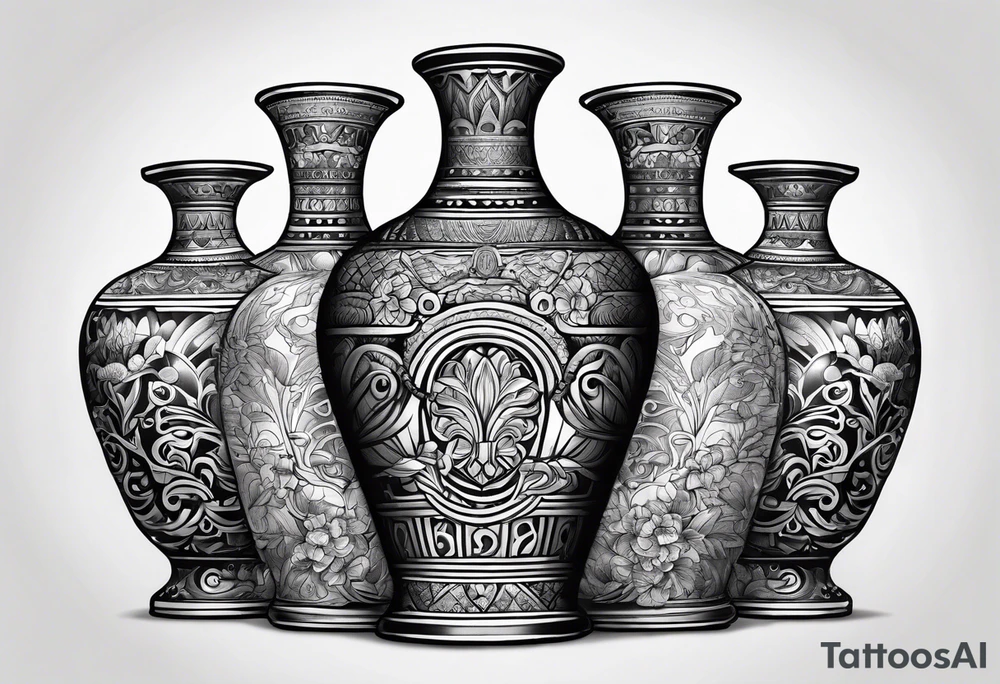 drawing ancient vase tattoo idea