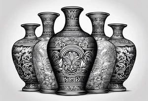 drawing ancient vase tattoo idea